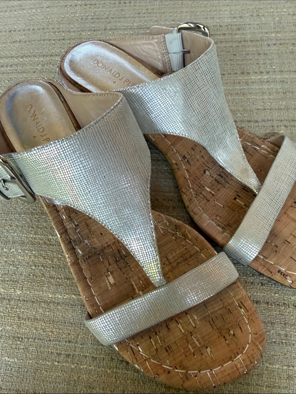 Donald J. Pliner Leather and Cork Sandals - 9.5